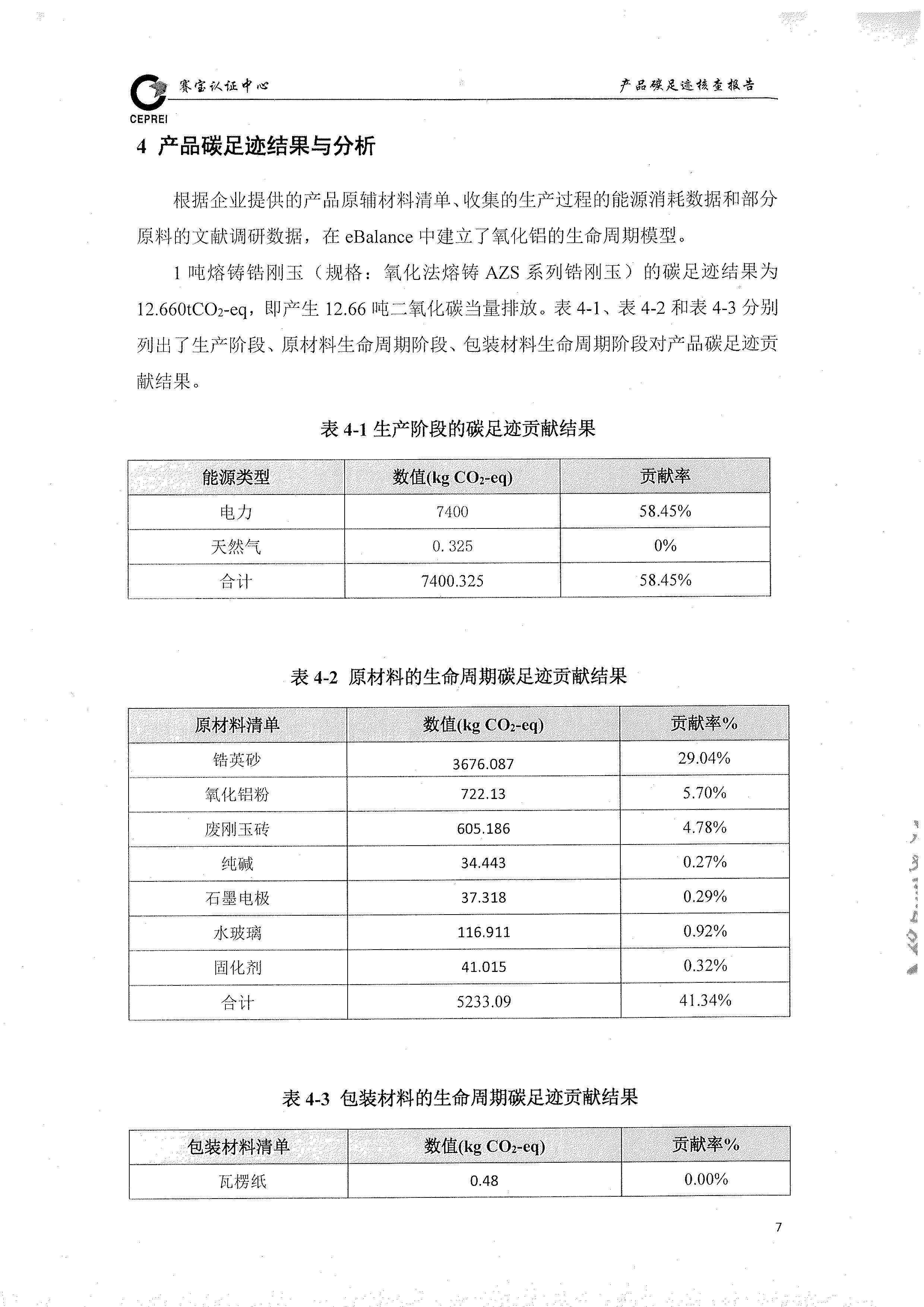 2020年度碳足迹核查报告